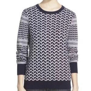 Equipment | Femme Shane Houndstooth Cotton/Cashmere Blend Sweater Womens size XS